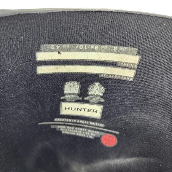 Hunter Women's Black ‘Original Short’ Gloss Winter Fall Spring Rain Boots Size 9 - Picture 3 of 6